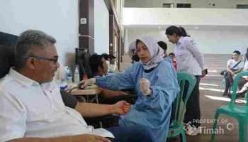 Donor Darah HUT ke 50 PT Timah di Mentok Berhasil Kumpulkan 86 Kantong Darah