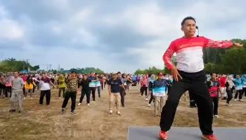 Warga dan Mahasiswa Nikmati Senam Kemerdekaan PT TIMAH, Kesehatan hingga Silaturahmi