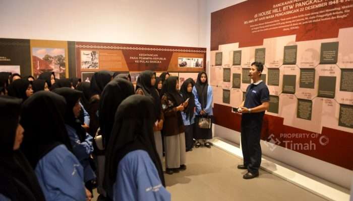 Kunjungi Museum Timah Indonesia, Siswa SMK Belinyu Terpukau Teknologi Kapal Isap