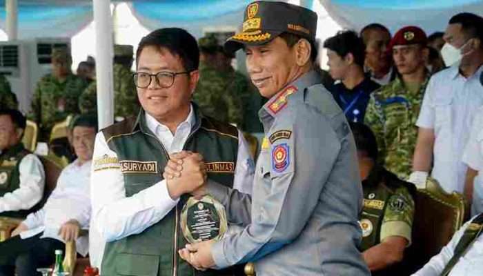 Bank Sumsel Babel  Raih Penghargaan di Apel Besar Satlinmas Palembang
