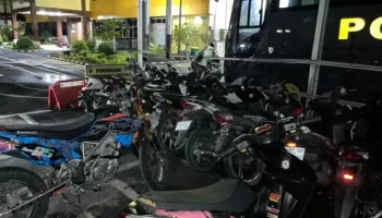 Timsus Alfa Polresta Padang Amankan 13 Motor Berknalpot Brong