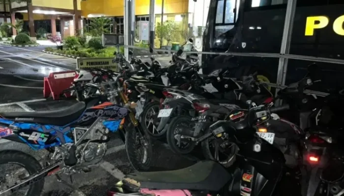 Timsus Alfa Polresta Padang Amankan 13 Motor Berknalpot Brong